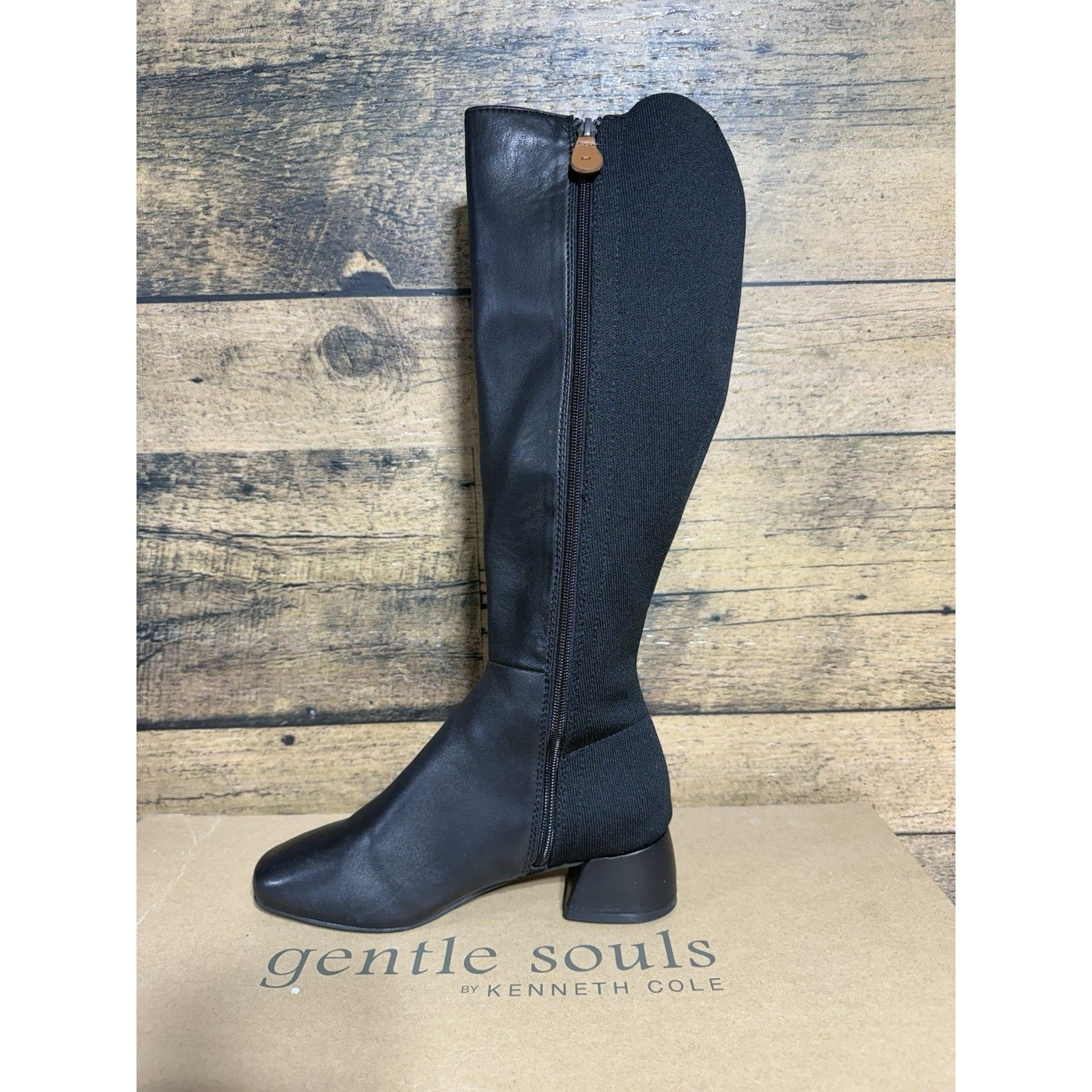 Gentle Souls By Kenneth Cole Women's Emily Tall 5050 Size 6.5 Black $279